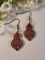 Handpoured Resin Filigree Drop Earrings