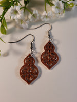 Handpoured Resin Filigree Drop Earrings