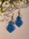 Handpoured Resin Filigree Drop Earrings