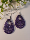 Handpoured Resin Tear Drop Earrings