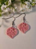 Handpoured Resin Filigree Drop Earrings