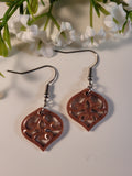 Handpoured Resin Filigree Drop Earrings