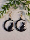 Handpoured Resin Kitty Cat Earrings