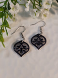 Handpoured Resin Filigree Drop Earrings