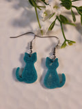 Handpoured Resin Cat Earrings