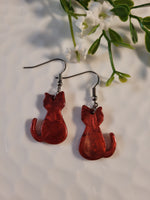 Handpoured Resin Cat Earrings