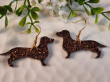 Handpoured Resin Dachshund Earrings