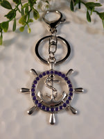 Handpoured Resin Ship's Wheel & Anchor Keyrings