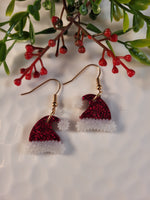 Handpoured Resin Christmas Santa Hat Earrings