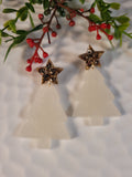 Handpoured Resin Christmas Tree Statement Earrings