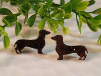 Handpoured Resin Mini Dachshund Stud Earrings