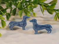 Handpoured Resin Mini Dachshund Stud Earrings