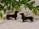 Handpoured Resin Mini Dachshund Stud Earrings