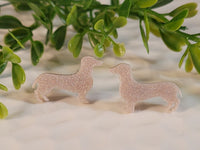 Handpoured Resin Mini Dachshund Stud Earrings