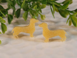 Handpoured Resin Mini Dachshund Stud Earrings