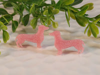 Handpoured Resin Mini Dachshund Stud Earrings