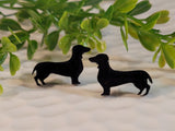 Handpoured Resin Mini Dachshund Stud Earrings