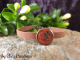 Handpoured Resin Steampunk Suede Leather Bracelets