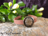 Handpoured Resin Steampunk Suede Leather Bracelets