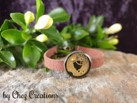 Handpoured Resin Steampunk Suede Leather Bracelets